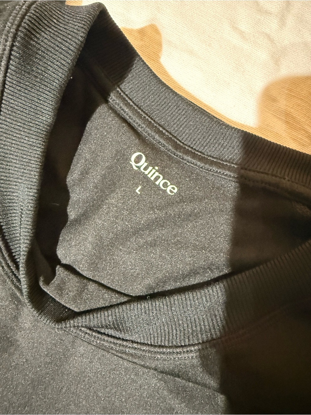 Quince Men’s Black Crewneck Pullover